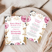 Invitation Boots & Bling Pink Bachelorette Weekend Itinerary