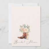 Invitation Boots Boho Blush Brunch Fête des mariées Bubbly (Dos)