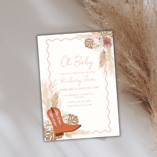 Invitation Boots Boots Boho Cowgirl Pampas Baby shower en her