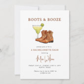 Invitation Boots & Booze Cowgirl Week-end Bachelorette (Devant)