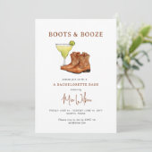 Invitation Boots & Booze Cowgirl Week-end Bachelorette (Debout devant)