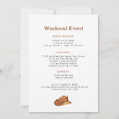 Invitation Boots & Booze Cowgirl Week-end Bachelorette (Dos)