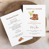 Invitation Boots & Booze Cowgirl Week-end Bachelorette