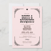 Invitation Boots & Bouquets Western Cowgirl Fête des mariées (Devant)