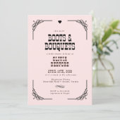 Invitation Boots & Bouquets Western Cowgirl Fête des mariées (Debout devant)