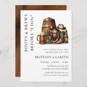 Invitation Boots & Brewery avant de faire Wedding shower bras (Devant / Derrière)