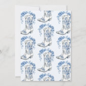 Invitation Boots & Brunch Dusty Blue Floral Fête des mariées (Dos)