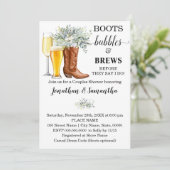 Invitation Boots Bubbles and Brews douche eucalyptus verdure (Debout devant)