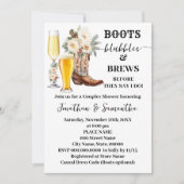 Invitation Boots Bubbles & Brews Winter Bridal Shower (Devant)