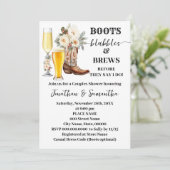 Invitation Boots Bubbles & Brews Winter Bridal Shower (Debout devant)