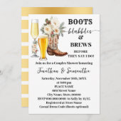 Invitation Boots Bubbles & Brews Winter Bridal Shower (Devant / Derrière)