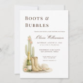 Invitation Boots & Bubbles Western Baby Shower (Devant)
