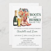 Invitation Boots & Bubbly avant les Je fais (Devant / Derrière)