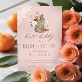 Invitation Boots Bubbly & Bride to Be Western Fête des mariée