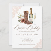 Invitation Boots & Bubbly Chic Cowgirl Fête des mariées occid (Devant)