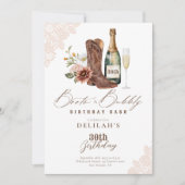 Invitation Boots & Bubbly Chic Cowgirl Wild Western Anniversa (Devant)