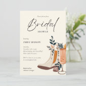 Invitation Boots & Bubbly Fête des mariées occidentale (Debout devant)