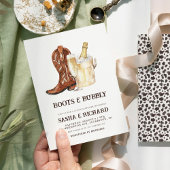 Invitation Boots & Bubbly Rustic Western Couples Douche