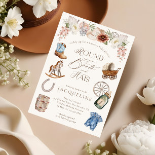 Invitation Boots & Casquettes Wild West Western Cowboy Baby s