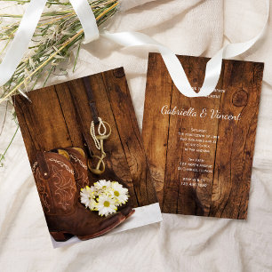 Invitation Boots Cowboy Daisers Horse Bit Engagement Party