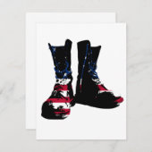 Invitation Boots de combat américains (Devant / Derrière)