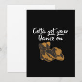 Invitation Boots de Cowboy Casquette Ligne Danse Musique Coun (Devant / Derrière)