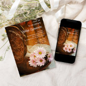 Invitation Boots de cowboy roses Quinceanera Barn Party