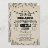 Invitation Boots de Cowboy Rustic Country Fête des mariées (Devant / Derrière)