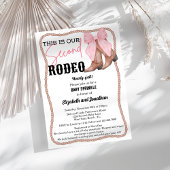 Invitation Boots de fille rose Bow Rodeo Deuxième bébé Sprink
