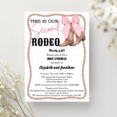 Invitation Boots de fille rose Bow Rodeo Deuxième bébé Sprink