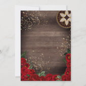 Invitation Boots de fille Rose rouge Western Charro Quinceañe (Dos)