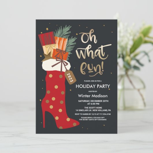 Invitation Boots de Stiletto de Noël (Debout devant)