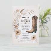 Invitation Boots d'invitation de Baby shower de fille-fille e (Debout devant)