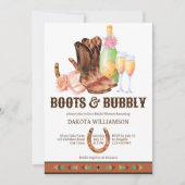 Invitation Boots et brunch de cowgirl occidentale mousseux (Devant)