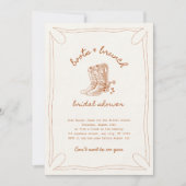 Invitation Boots et brunch douche nuptiale (Devant)