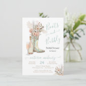 Invitation Boots et Bubbly Western Cowgirl Fête des mariées (Debout devant)