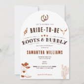 Invitation Boots et Bubbly Western Ranch Rodeo Fête des marié (Devant)