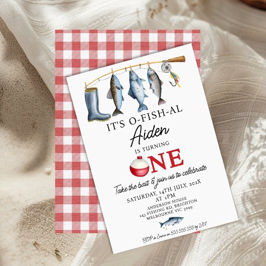 Invitation Boots Fishing Rod C'est O-Fish-AL 1er anniversaire