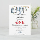 Invitation Boots Fishing Rod C'est O-Fish-AL 1er anniversaire (Debout devant)