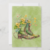 Invitation Boots Fleur sauvage Green Fête des mariées (Dos)