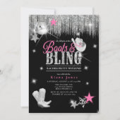 Invitation Boots 'n Bling Disco Bachelorette Weekend ID925 (Devant)