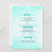 Invitation Boots 'n Bling Disco Bachelorette Wkend Turquoise  (Dos)