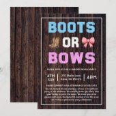 Invitation Boots or Bows Western Genre Reveve (Devant / Derrière)