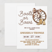Invitation Boots or Bows Western Genre Reveve (Devant / Derrière)
