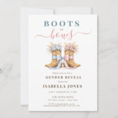 Invitation Boots or Bows Western Theme Gender Reveal  (Devant)