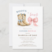 Invitation Boots or Bows Western Theme Gender Reveal Party (Devant)