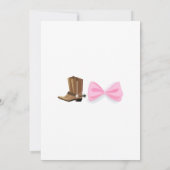 Invitation Boots ou Bows genre révéler l'invitation (Dos)