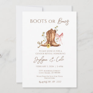 Invitation Boots Ou Bows Genre Révéler L'Invitation Du Parti