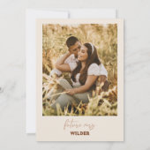 Invitation Boots photo couleur aquarelle et Fête des mariées  (Dos)