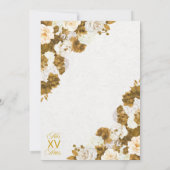 Invitation Boots Quinceanera en or ivoire Western Charro (Dos)